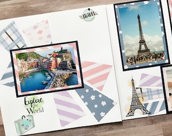 Travel Scrapbook Pages Travel Scrapbook Layouts Premade Travel