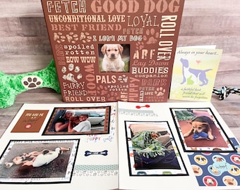 Album di ritagli per cani - Album di ritagli per cani pre-costruito - Album per cani - Album fotografico per cani - Album di ritagli per cani - Libro fotografico per cani - Album dei ricordi per cani