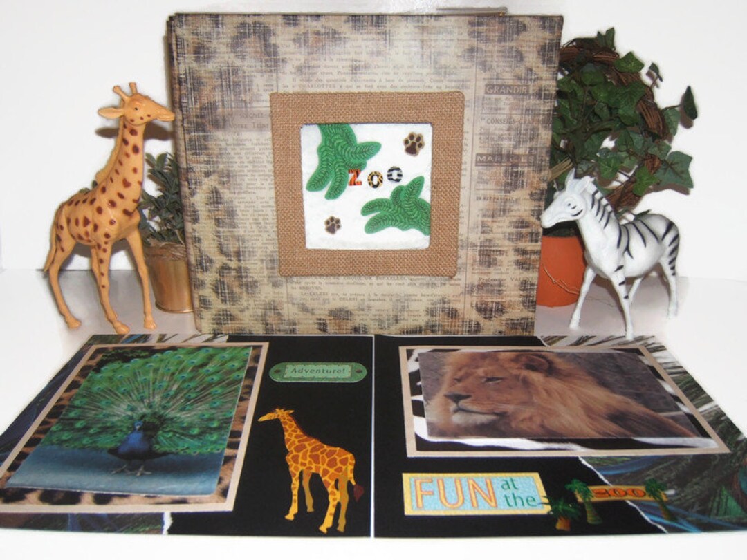 Zoo Scrapbook Album Zoo Photo Album Trip to the Zoo Album Kids