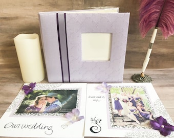 Purple Wedding Scrapbook Album - Wedding Photo Album - Wedding Gift Idea