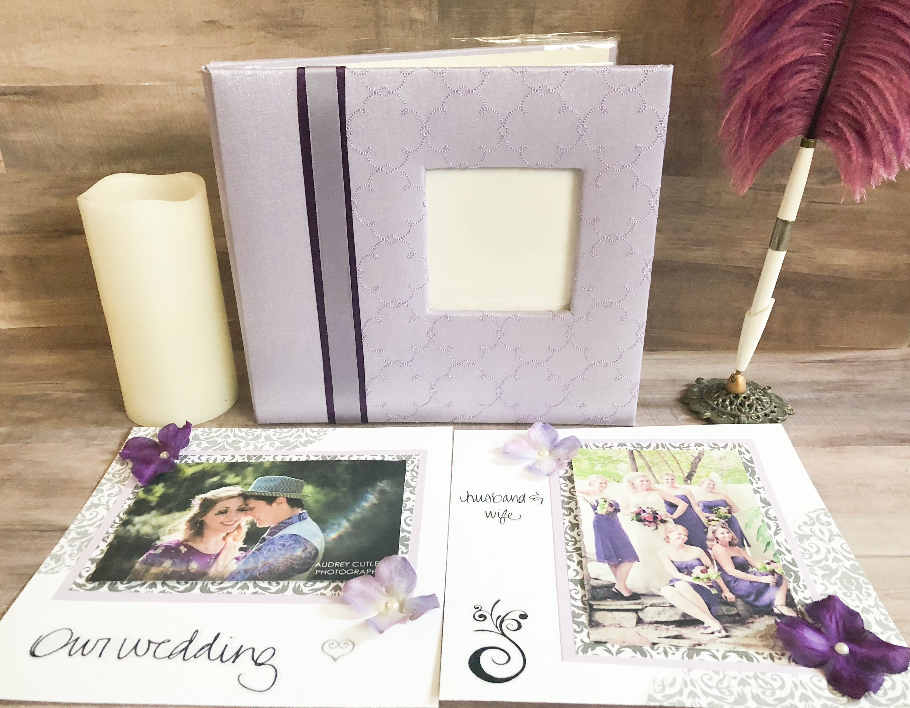 Purple Wedding Scrapbook Album Wedding Photo Album Wedding Gift Idea Etsy