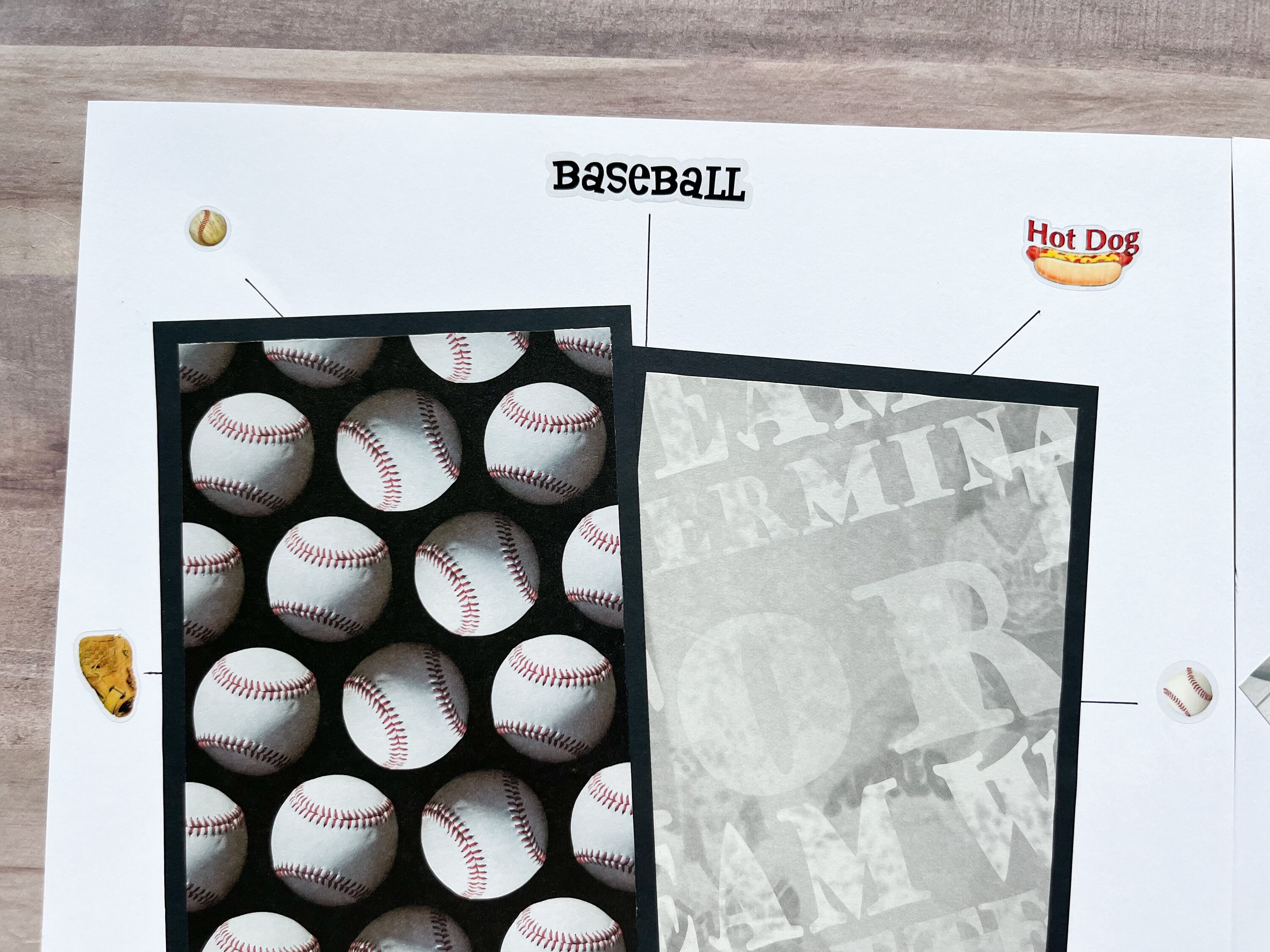 12 by 12 Premade Baseball Pages- Baseball Scrapbook Layout - Premade ...