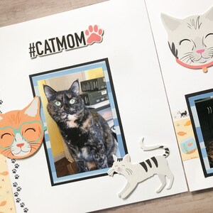 Cat Scrapbook Pages - Premade Cat Scrapbook Pages - Kitten Scrapbook Layouts - Pet Pages