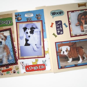 Dog Pages - Premade Dog Scrapbook Pages - Puppy Scrapbook Pages - Premade Puppy Pages - Dog Scrapbooking -  Puppy Scrapbooking - Pet Pages