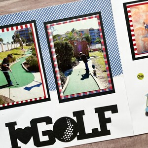 Golf Scrapbook Pages- Dad Scrapbook Layout - Premade Sports Pages