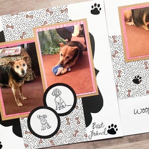 Dog Pages - Premade Dog Scrapbook Pages - Puppy Scrapbook Pages - Premade Puppy Pages - Dog Scrapbooking -  Puppy Scrapbooking - Pet Pages