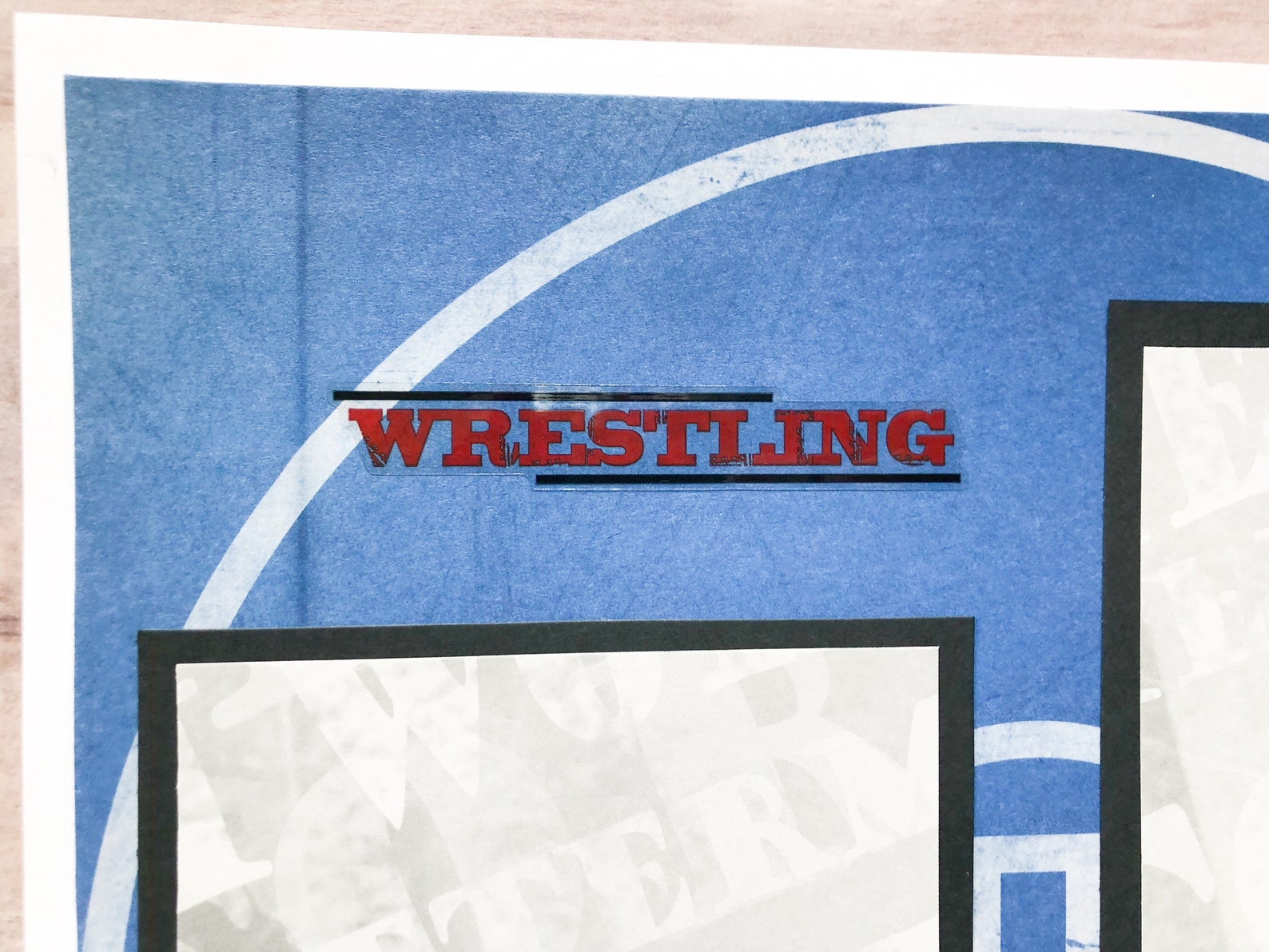 Wrestling Scrapbook Layout Premade Wrestling Layouts 12 by Etsy