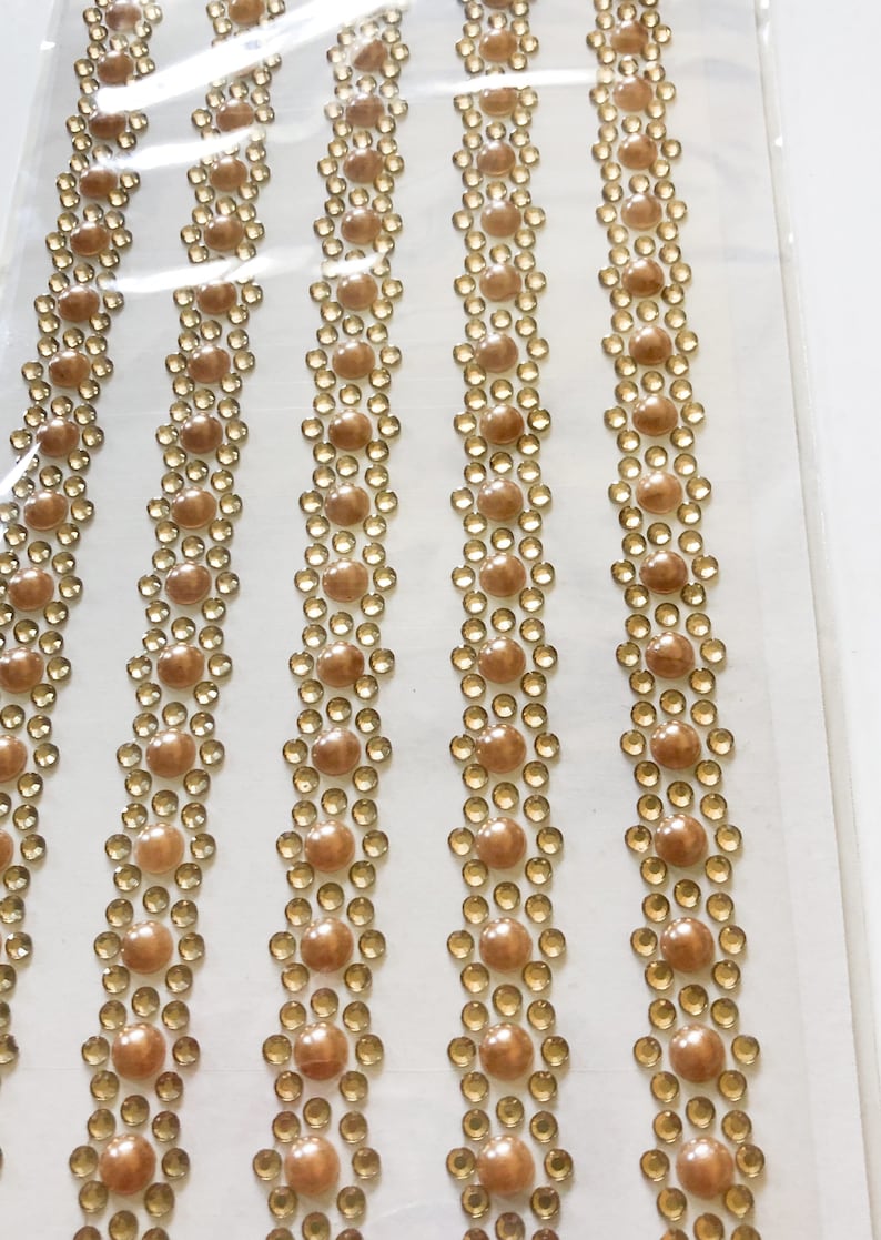 Jewel Border Stickers Gold Jewel Stickers Jewel - Etsy