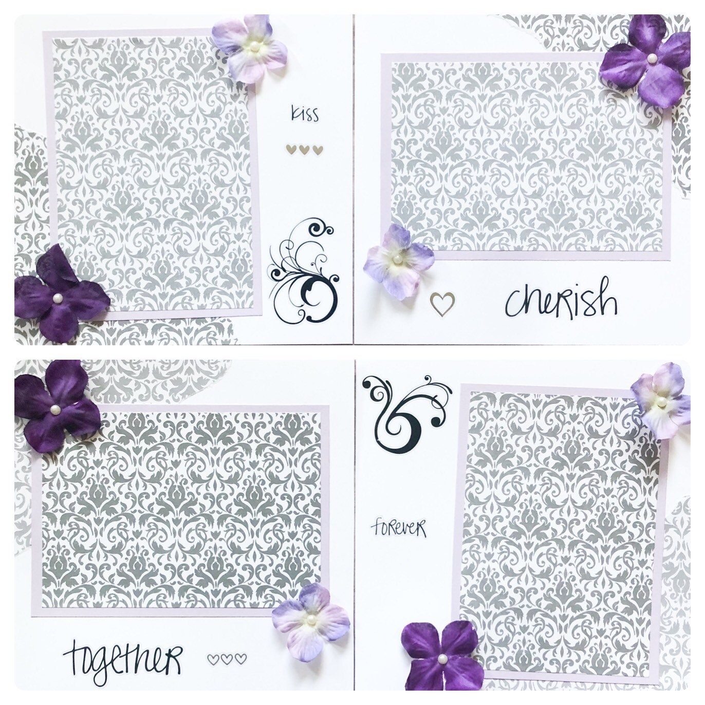 Purple Wedding Scrapbook Album Wedding Photo Album Wedding Etsy