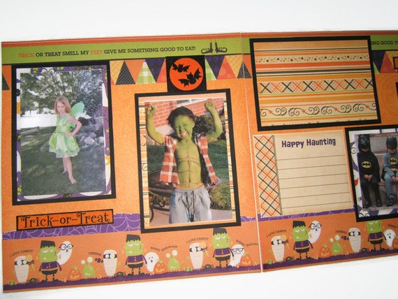 Premade Halloween Scrapbook Pages Halloween Scrapbook Layouts Halloween Layout Halloween Halloween Pages Halloween Scrapbook Pages