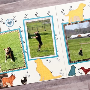 Dog Pages - Premade Dog Scrapbook Pages - Puppy Scrapbook Pages - Premade Puppy Pages - Dog Scrapbooking -  Puppy Scrapbooking - Pet Pages