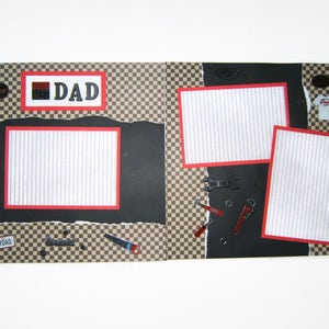 Dad scrapbook pages Premade Dad Scrapbook Pages Dad Scrapbook Layouts Premade Dad Scrapbook Layouts Father's Day Scrapbook Pages image 3