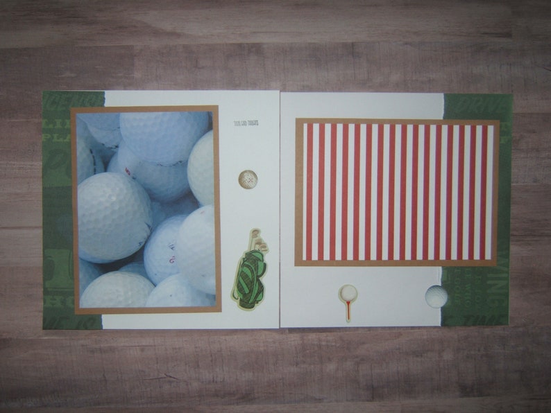 Golf Photo Album Golf Scrapbook Album Premade Golf Album Etsy