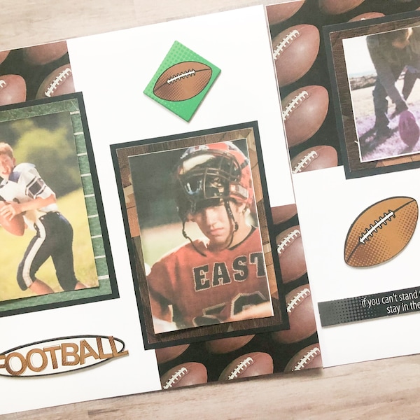 Football Scrapbook Pages Etsy