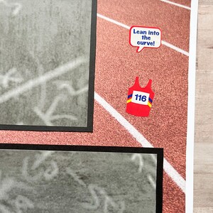 Track Scrapbook Layout - Premade Running Track Layouts - 12 by 12 ...