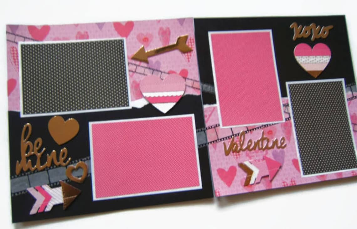 Valentine's Day Scrapbook Pages Valentine's Day Layout Valentine Pages