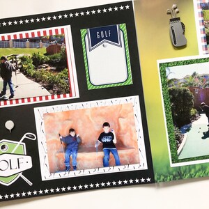 Golf Scrapbook Pages- Dad Scrapbook Layout - Premade Sports Pages