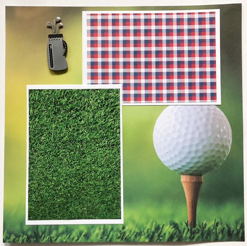 Golf Scrapbook Pages Dad Scrapbook Layout Premade Sports Etsy