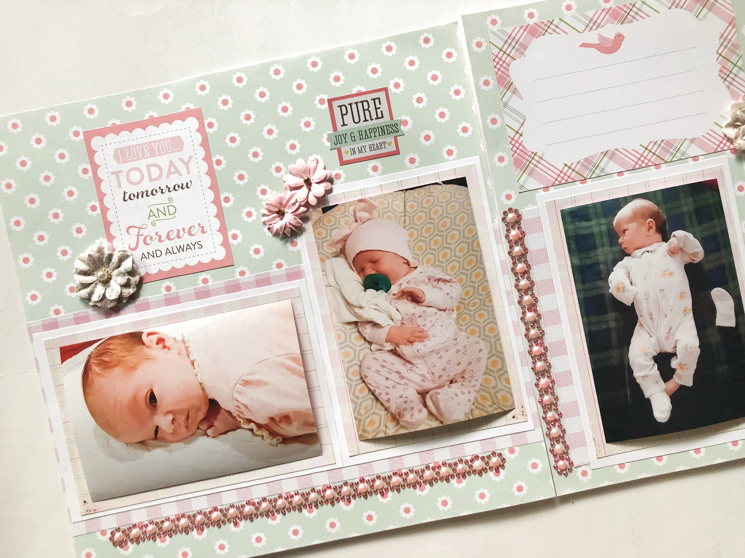 Boho Baby Bundle, 12 - 2 page Scrapbooking Layout Kits, DIY Baby Girl –  Crop-A-Latte