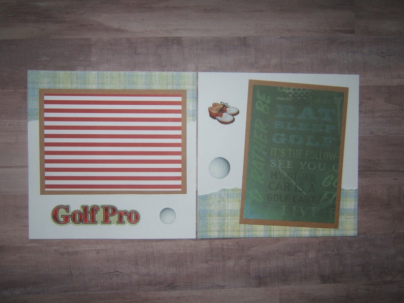 Golf Photo Album Golf Scrapbook Album Premade Golf Album Etsy