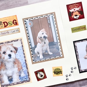 Premade Dog Pages - Dog Scrapbook Pages - Puppy Scrapbook Pages - Premade Puppy Pages - Dog Scrapbooking -  Puppy Scrapbooking - Pet Pages