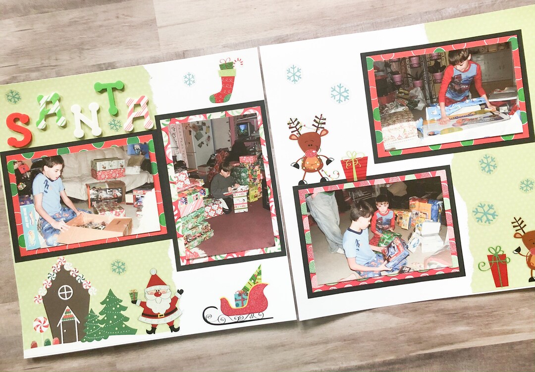 Premade Christmas Scrapbook Layouts Premade Christmas Pages Christmas Layouts Christmas