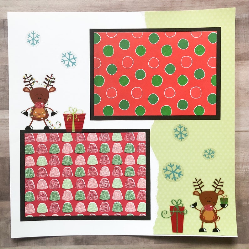 Premade Christmas Scrapbook Layouts Premade Christmas Pages Etsy