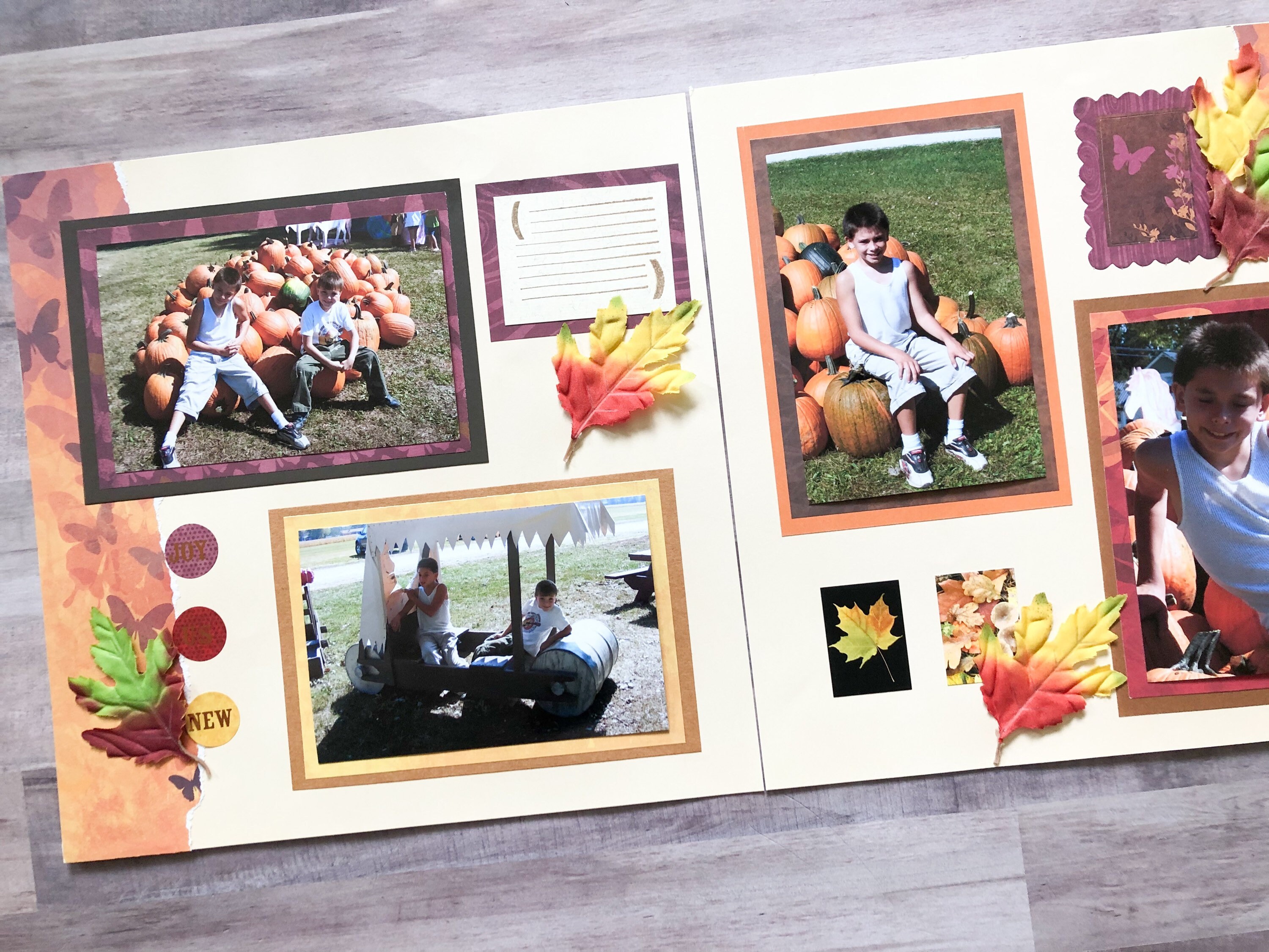 Fall Page Layout Fall Scrapbook Pages - Autumn Layouts - Premade Pumpkin Pages - Etsy