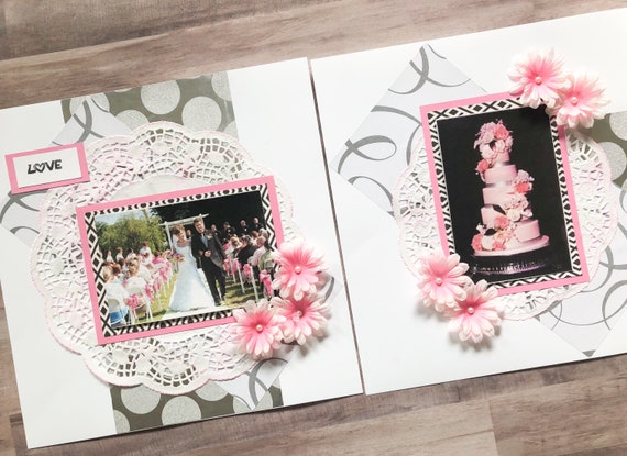 Premade Pink Wedding Scrapbook Pages Pink Scrapbook Layouts Wedding  Scrapbook Pages -  Denmark