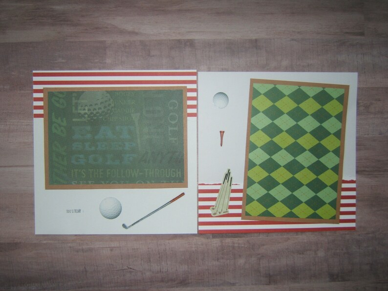 Golf Photo Album Golf Scrapbook Album Premade Golf Album Etsy