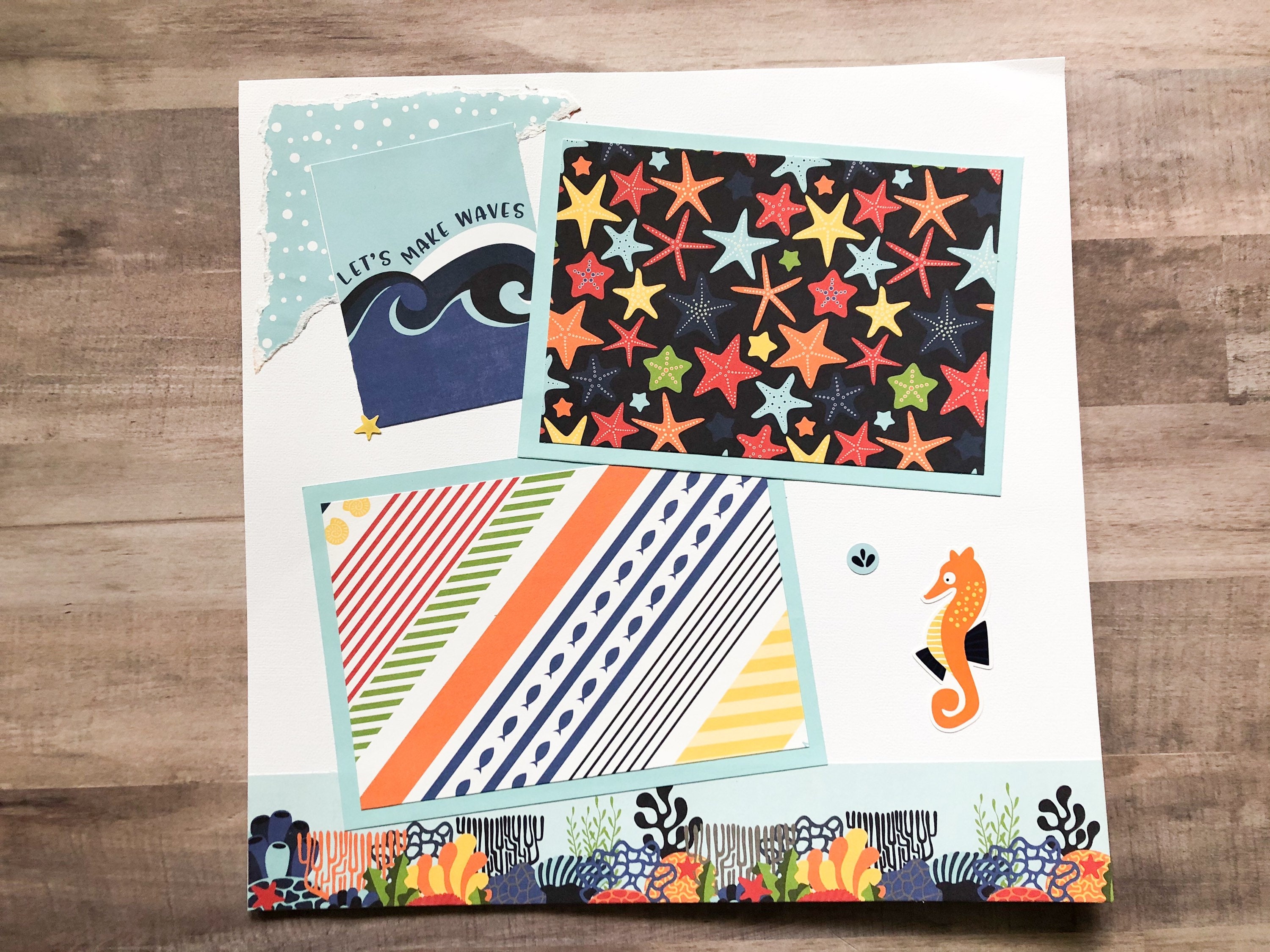 Beach Vacation Scrapbook Layouts - Premade Summer Pages - Pool ...