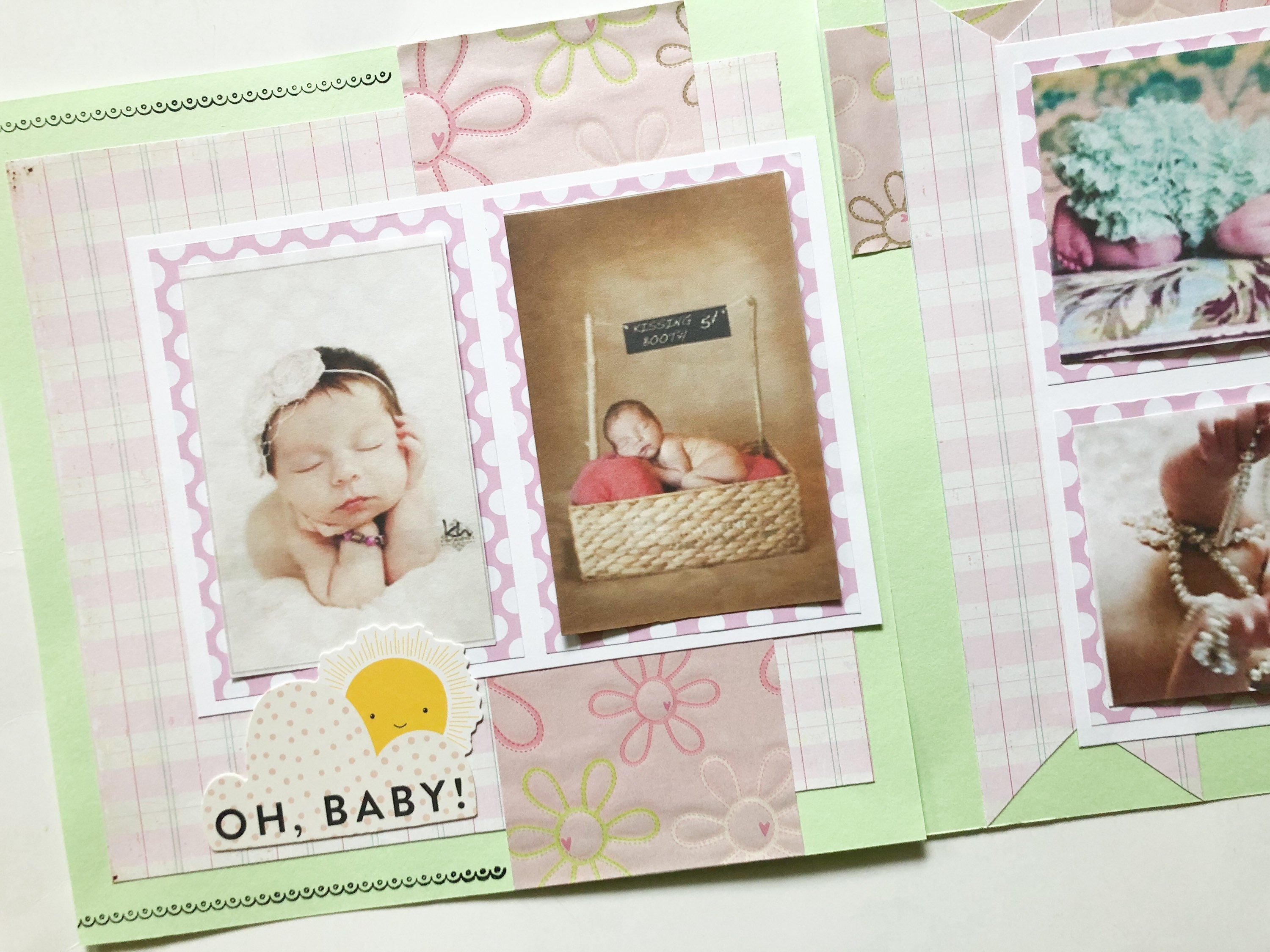 Scrapbook Customs  Baby Girl New Born Paper