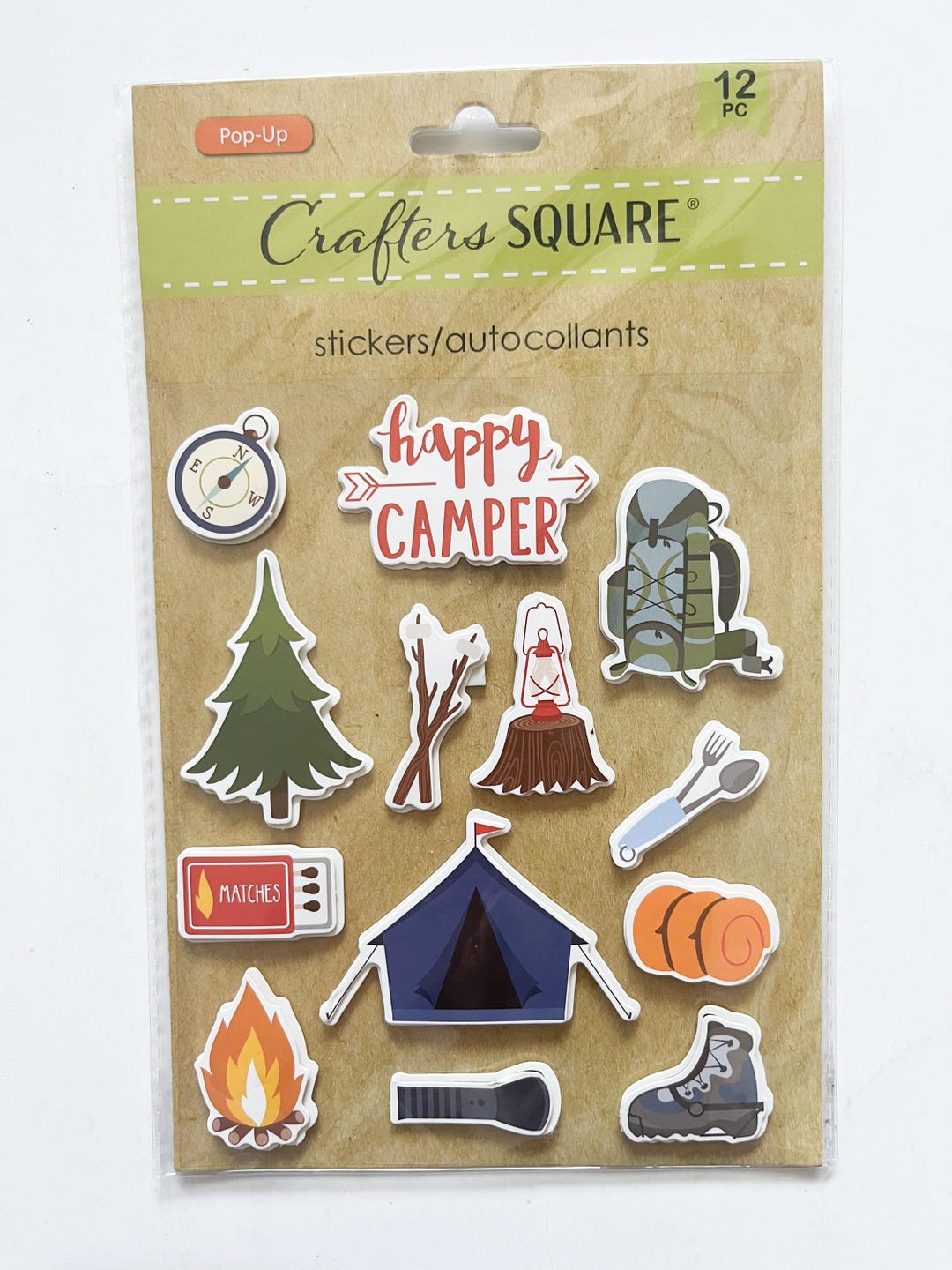 Camping Sticker Craft Camping Stickers - Scrapbooking Supplies - Camping Embellishments ...