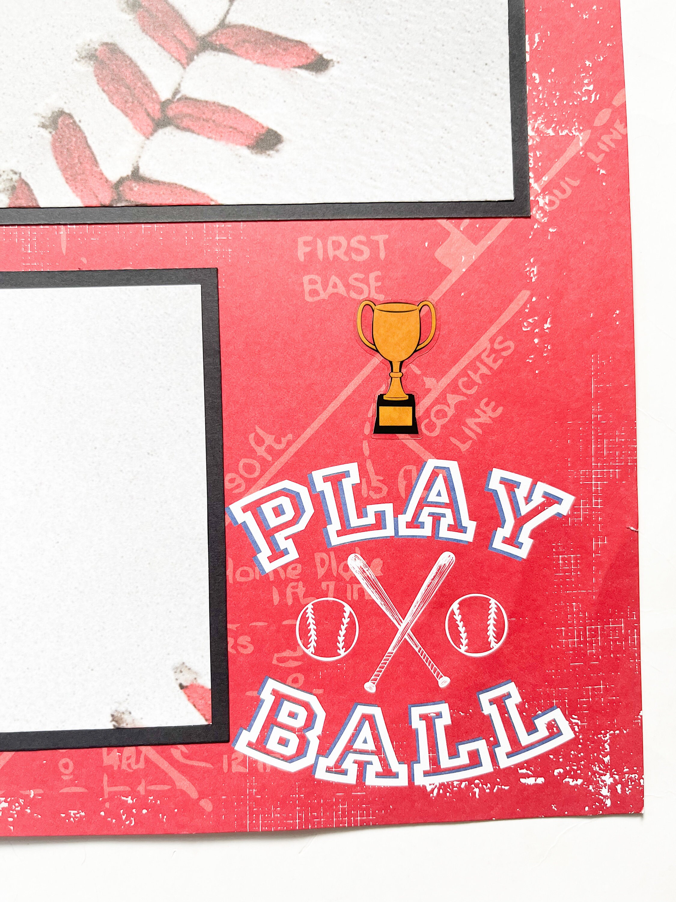 Baseball Scrapbook Pages - Premade Baseball Layouts - 12 by 12 Premade ...