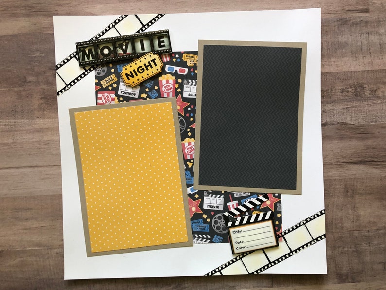 Movie Scrapbook Pages Scrapbook Premade Pages Premade Etsy