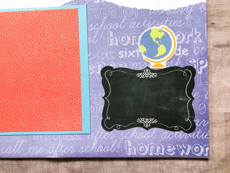 Sixth Grade Scrapbook Pages Back to School Pages Premade Sixth Grade Layouts Sixth Grade Scrapbook Layouts Back to School Layout image 7