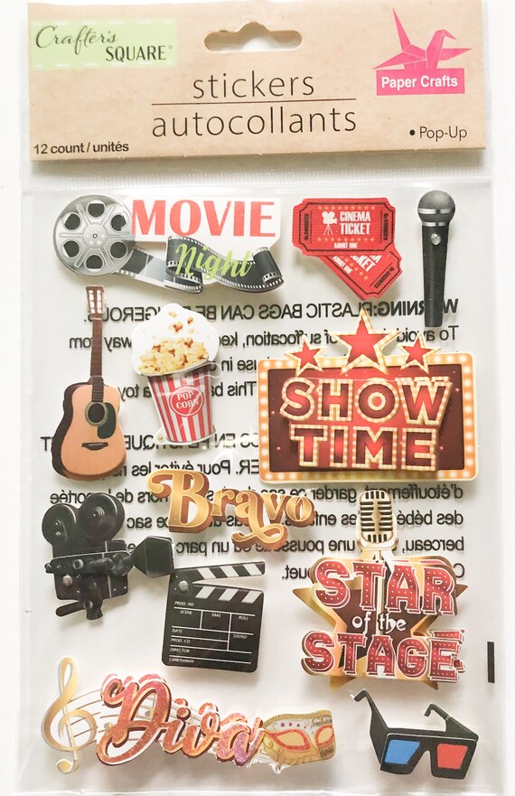 Movie Embellishments Movie Stickers Scrapbooking Supplies Movie Card Making  Supplies Scrapbooking Embellishments 