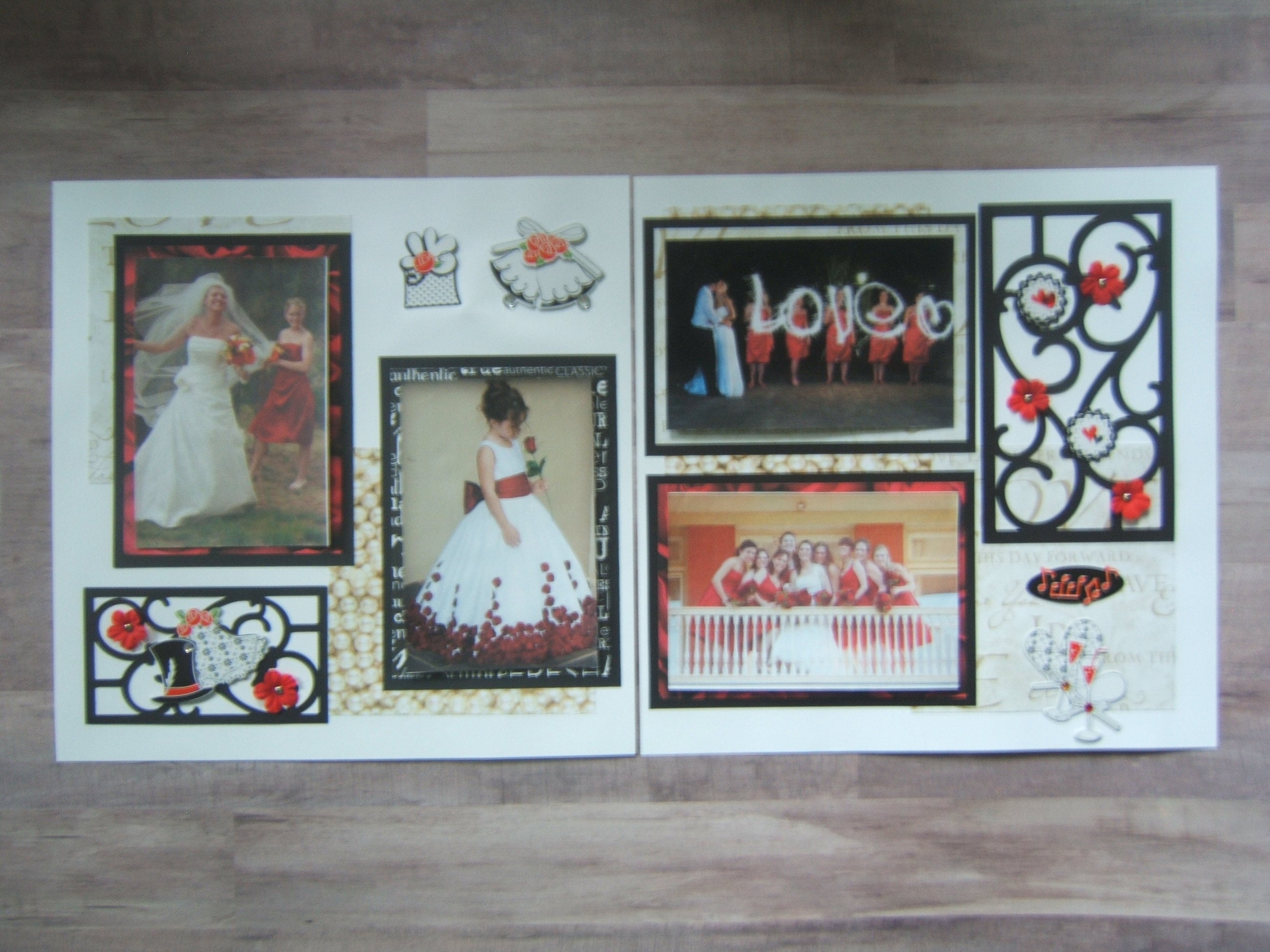 Scrapbooking Red Wedding Scrapbook Layouts Premade Red Wedding ...