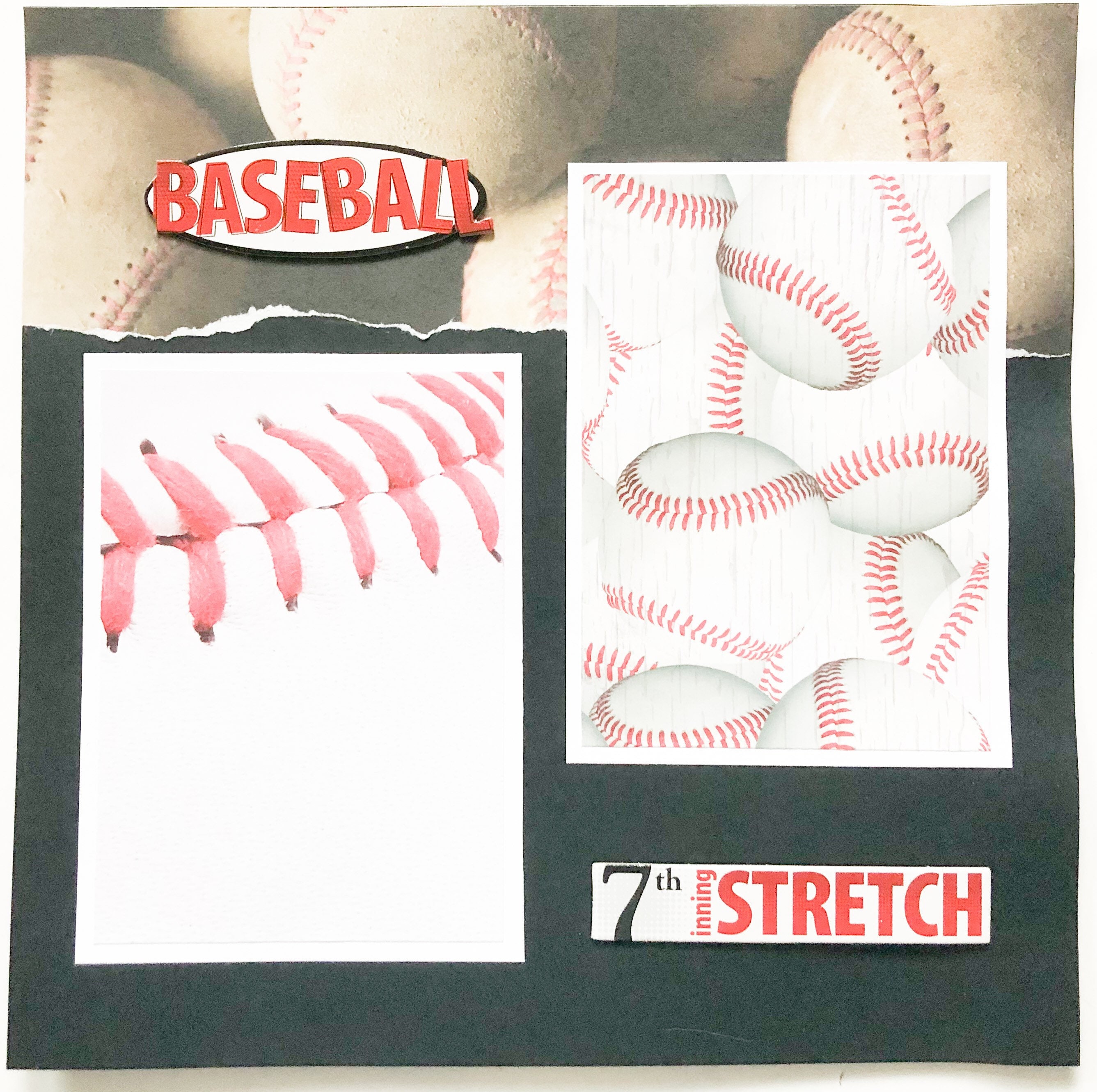 Baseball Scrapbook Pages - Premade Baseball Layouts - 12 by 12 Premade ...