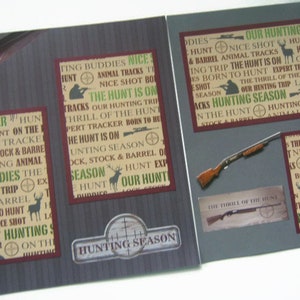 HUNTING - Premade Scrapbook Pages - EZ Layout 2189