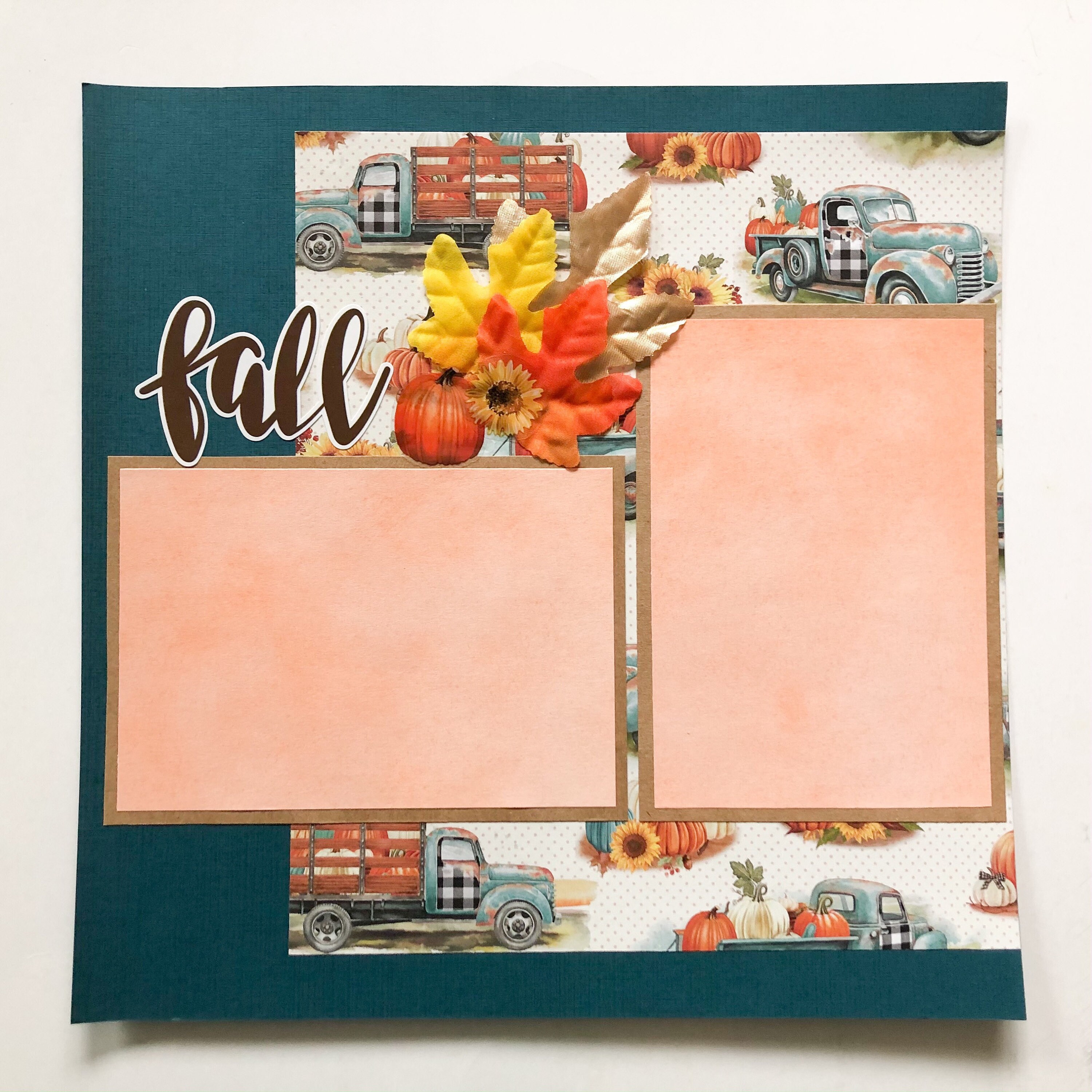Autumn Scrapbook Layouts - Fall Layouts - Premade Pumpkin Pages - Fall ...