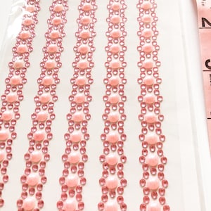 250 PCS Pink Acrylic Stick on Heart Rhinestones Self Adhesive Gems