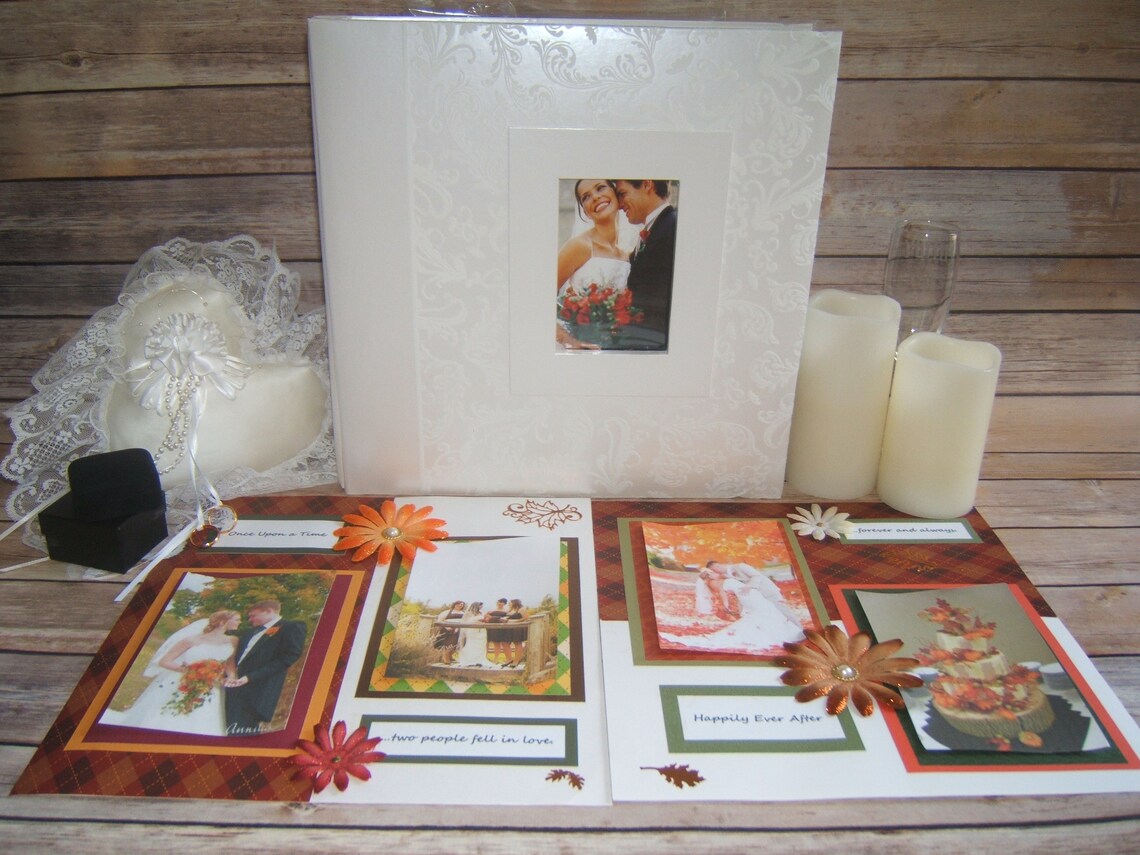 Fall Wedding Scrapbook Album Wedding Gift Idea Autumn Etsy