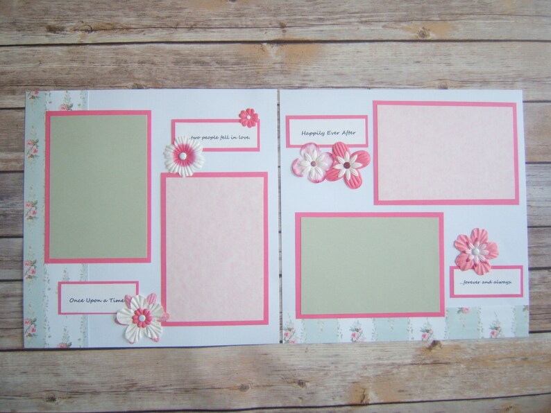 Mint and Pink Wedding Scrapbook Album Pink and Mint Etsy