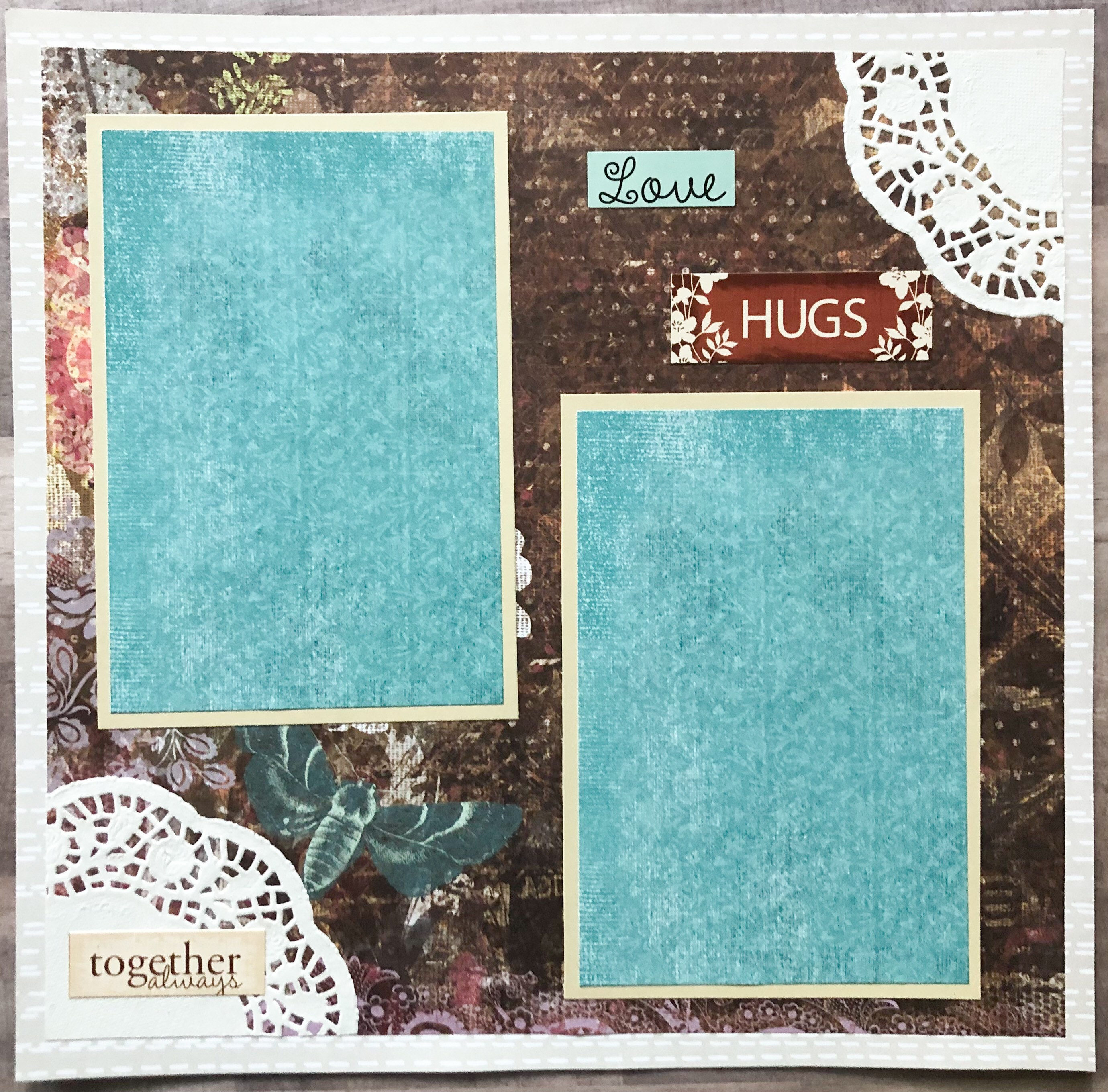 12x12 I Love Family Scrapbook Layout Instructions ONLY