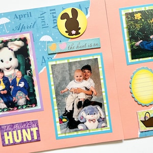 イースター スクラップブック ページ - イースター レイアウト - イースター ページ - イースター 既製スクラップブック ページ - イースター スクラップブック レイアウト - イースター スクラップブッキング