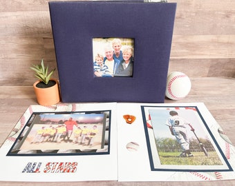 Baseball Mom - Baseball Scrapbook Album - Baseball Coach Gift - Baseball Photo Scrapbook - Baseball Photo Album - Baseball Premade Album