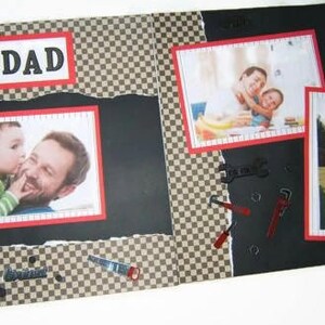 Dad scrapbook pages - Premade Dad Scrapbook Pages - Dad Scrapbook Layouts - Premade Dad Scrapbook Layouts - Father's Day Scrapbook Pages