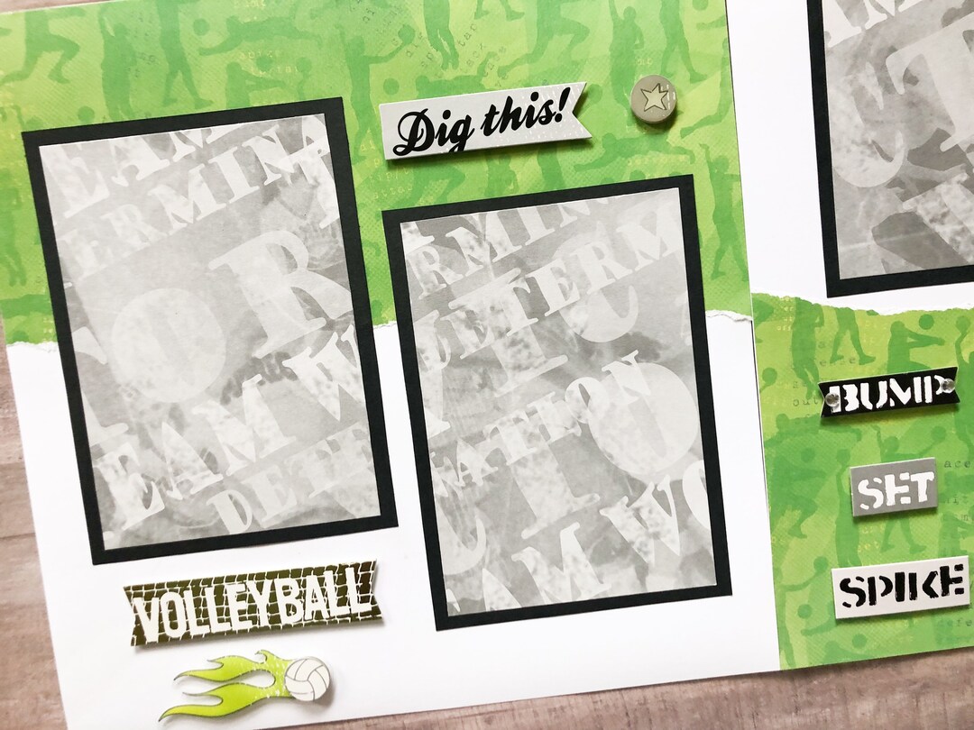Premade Volleyball Scrapbook Pages Volleyball Pages Premade Volleyball