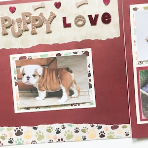 Puppy Pages - Premade Dog Scrapbook Pages - Puppy Scrapbook Pages - Premade Puppy Pages - Dog Scrapbooking -  Puppy Scrapbooking - Pet Pages